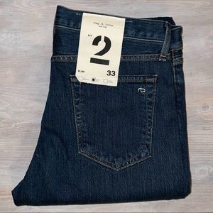 Rag & Bone Fit 2 Slim Fit Jeans in Hunter Mens Jeans